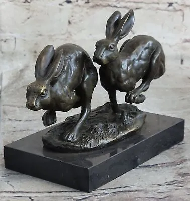 Vintage Austrian Vienna Rabbit Hare Hot Cast Real 100% Bronze Sculpture Art NR • $154.50