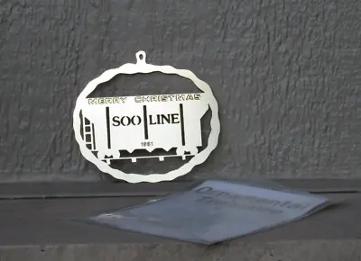 Vintage 1981 Soo Line Railroad 24KT Gold Plated Ornament Employees Assoc. Gift • $46.15