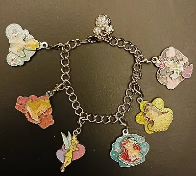 Vintage Disney Enamel Charm Bracelet- 7 Charms • $29