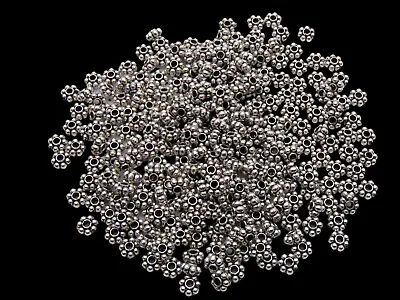 £1.89 • Buy 50 Pcs -  5mm Tibetan Silver Daisy Flower Spacer Beads Flowers Jewellery A92