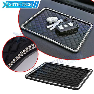 Black W/ Crystal Anti-Slip Dashboard Sticky Pad Non-Slip Mat GPS Phone Holder • $7.96