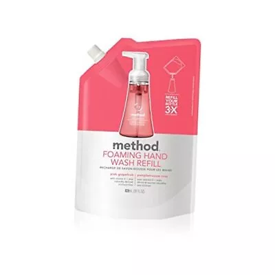 Method Foaming Hand Soap Refill Pink Grapefruit 28 Oz 1 Pack Packaging May  • $19.67