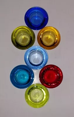 Crate And Barrel Glass Votive / Tea Light Holders Set Of 7 Variety Of Colors  • $30