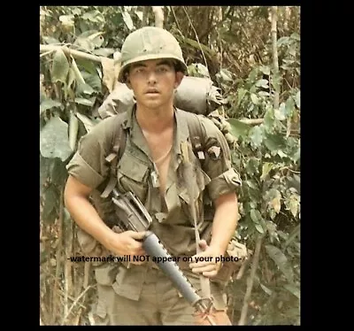 Vietnam War US Army Patrol PHOTO 101st Airborne Soldier Rifle 1968 • $4.28