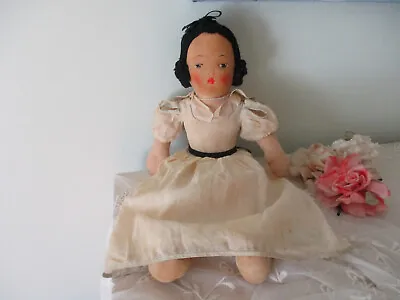 Vintage Snow White Doll Chad Valley English Cloth Disney C1938 Nursery Decor • $225