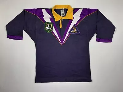 Vintage 1990's Melbourne Storm Home Rugby League Jersey NRL Sporter S/M Size MEL • £48