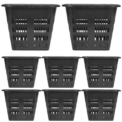  8Pcs Hydroponic Net Pots Baskets For Hydroponics Slotted Mesh Net Cups Reusable • $19.07