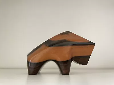 Mid Century Modern Abstract Carved Rosewood Bull Sculpture Figurine • $135