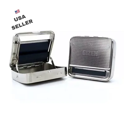 GIZEH Metal Automatic Tobacco Rolling Box Cigarette Machine Case 70mm USA SELLER • $18.99