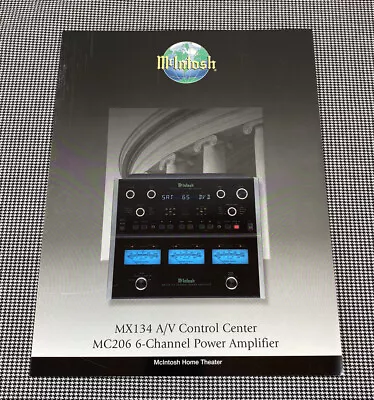 Mcintosh Mx134 Control Center & Mc206 Amp.  Original Information Brochure J0903 • $17.99