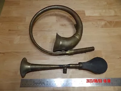 Antique VTG Brass Bike Car Air Horns Noisemaker Wall Decoration Retro Steampunk • $29.95