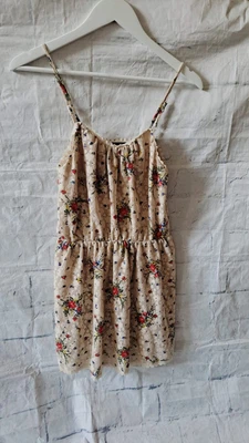 £11.99 • Buy Topshop Uk Sz 8 Strappy Cami Floral  Mini Holiday Dress Party
