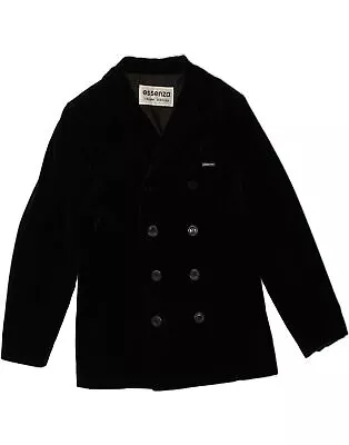 VINTAGE Mens Pea Coat IT 44 XS Black Cotton MO06 • $36.30