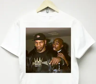 MIKE TYSON & TUPAC T-SHIRT Vtg Rap Tee Vlone Kanye Wu Tang Ftp 90s Dennis Rodman • $24.65