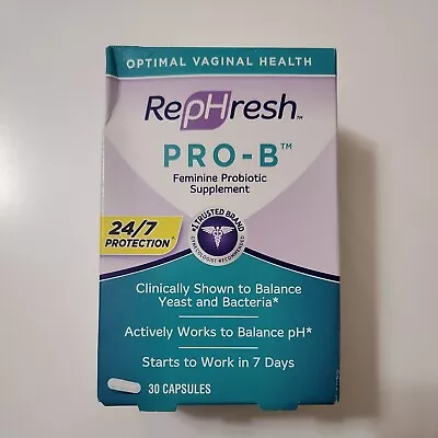 Rephresh Pro B Probiotic Feminine Supplement 30 Capsules Exp 2025+ • $18.99