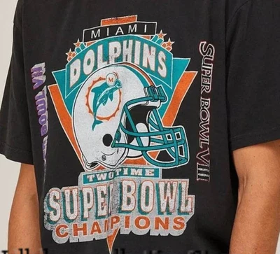 $9.95 • Buy Vintage Miami Dolphins Super Bowl T-Shirt, NFL Miami Dolphins T Shirt