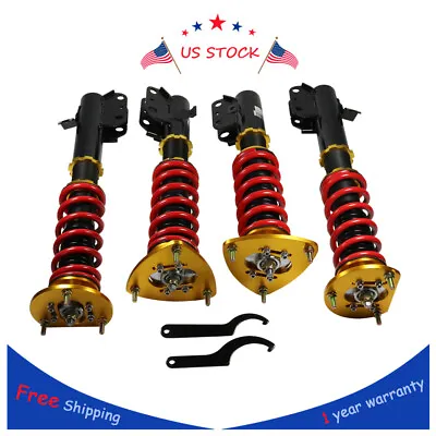 4X Adj Height Coilover Struts Shocks Absorbers For 93-01 Subaru Impreza WRX GC8 • $449.99