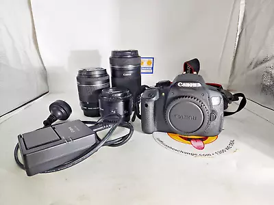 Canon 700d 3x Lens 2x Battery 1x Charger • $496