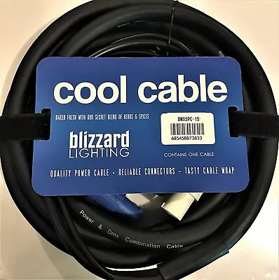 Blizzard DMX5PC-15 /COMBO 5-PIN DMX COOL CABLE+POWERCON COMPATIBLE CABLE 15' • $63.98