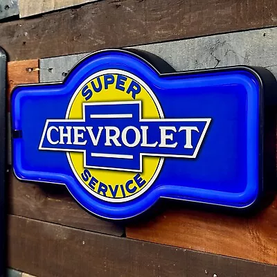 Chevrolet LED Neon Rope Light Sign 17  Marquee Shape Bar Garage Man Cave Decor • $46.99