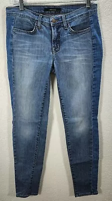 Women's J Brand Bliss Skinny Contrast Color Light Wash Soft Stretc Blue Jeans 28 • $14.98