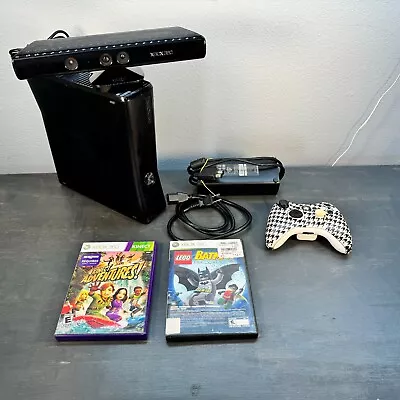 Xbox 360 250GB Console Bundle Kinect And Games Plus Controller Model 1439 Xbox • $85.95
