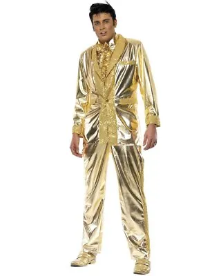 CL468 Gold Elvis Presley Licensed Costume Rock And Roll 50s Rock Star • $51.71
