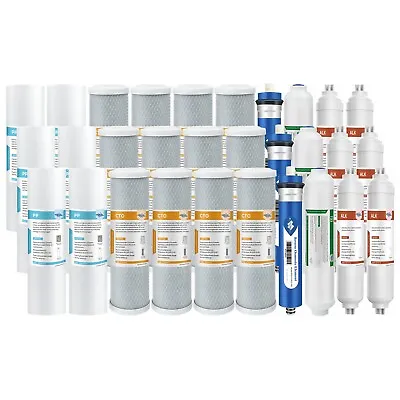 6-Stage 36/50/75/100/150 GPD RO PH+ Alkaline Reverse Osmosis System Water Filter • $44.09