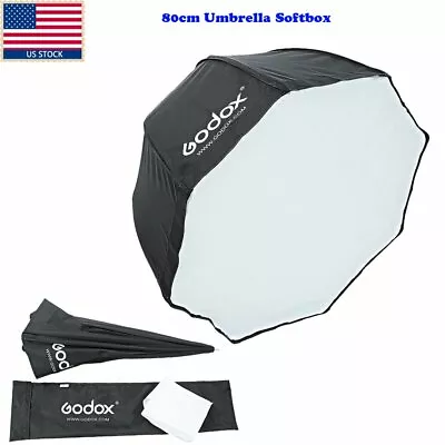 US Godox Octagon Softbox 80cm/31  Inch Umbrella F Flash Speedlight Store Light • $32.89