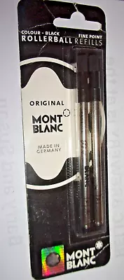 Sealed Mont Blanc Pack Genuine MontBlanc Rollerball RefillBlack Fine • $14.99