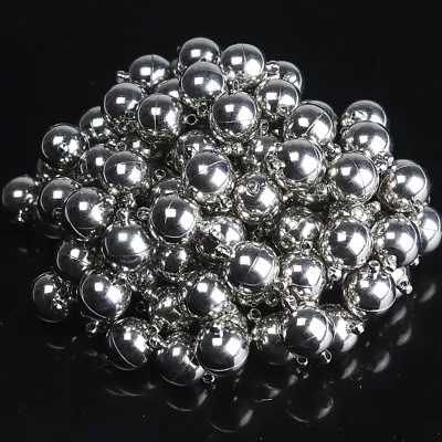 Glossy Round Ball Strong Magnetic Connector Clasps For Bracelet Necklace Making • $3.76