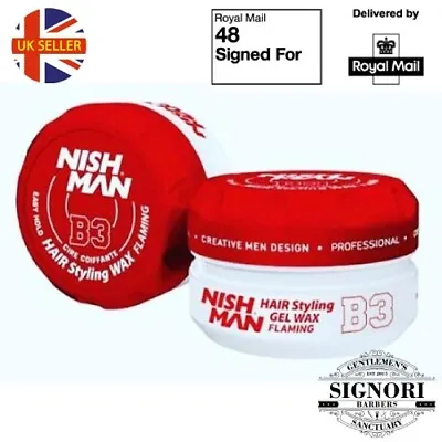 £5.99 • Buy NISH MAN Hair Styling Gel Wax For Men 150ml Flaming B3