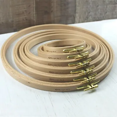 Nurge Wooden Embroidery Hoop Cross Stitch Beech Wood Ring In 8 Sizes 16mm Depth • £12.20