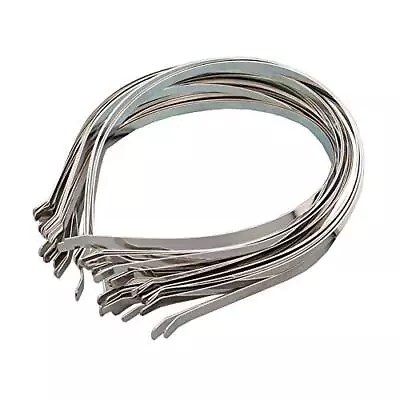 CcHuDE 15 Pcs 5mm Smooth Metal Headbands Frames Blank Tiara Base Hairband  Bands • $15.99