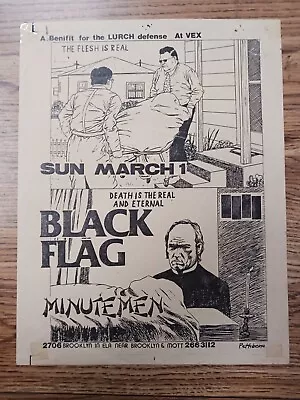 Black Flag Minutemen 1981 ORIGIANAL PETTIBONE PUNK GIG FLYER • $199