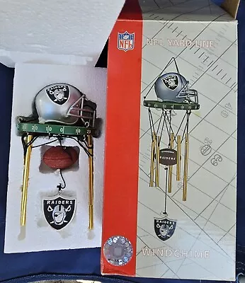 Oakland Raiders NFL Yard Line Football Helmet Wind Chime With BOX (G5-t) • $29