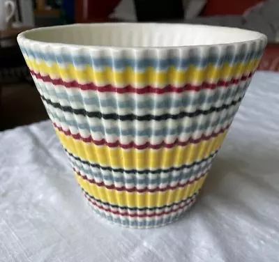 Vintage 60s Hornsea Rainbow Plant Pot Planter Retro Midcentury Design: 13x15cm • £8.99