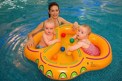 Twin Swim Float For Infant Twins  Swimming Aid Double Babies Ring New • £36.95