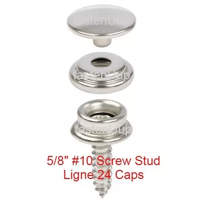 DOT* Snap Cap Socket #10 5/8  Screw Stud KIT STAINLESS STEEL Marine Grade Canvas • $7.45