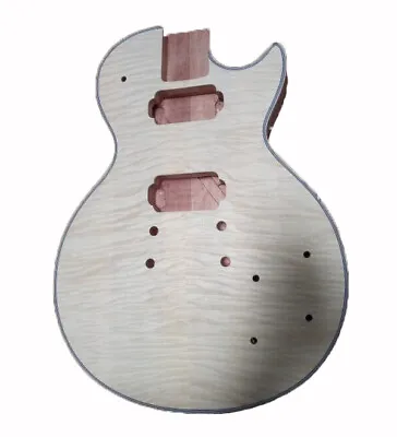 HH Pickup Electric Guitar Body Flame Maple Mahogany With Binding Bolt On For LP • $80.98