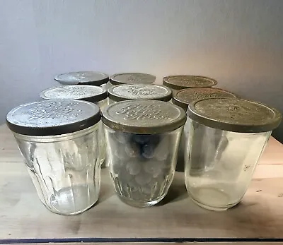 Vintage Ball Jelly Clear Glass  Jar With  Metal Lid 3.5” Tall • $5
