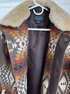 Pendleton Aztec Coat Small Southwestern Wool Jacket Shearling Collar (1 Time) • $250