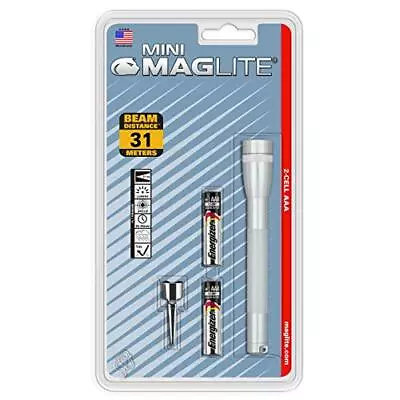 Maglite Mini Incandescent 2-Cell AAA Flashlight Silver • $23.88