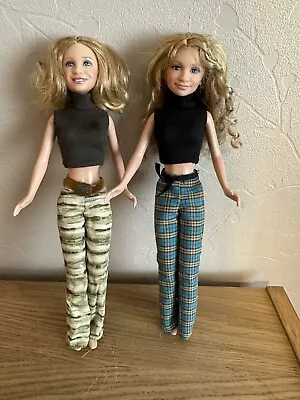 Mary-Kate And Ashley Olsen Twin Dolls - Mattel 2001 (B) • £14.99