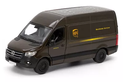 5  UPS Mercedes Benz Sprinter Diecast Model Toy Car Delivery Van 1:48 Kinsmart • $9.98