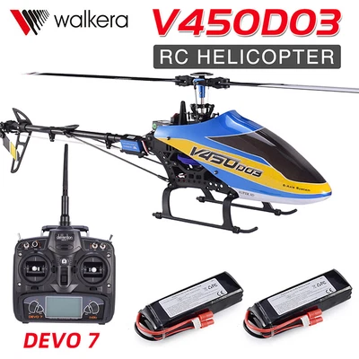 $348.88 • Buy Walkera V450D03 6CH 6-Axis Stabilization System Single Blade Helicopter 2battery