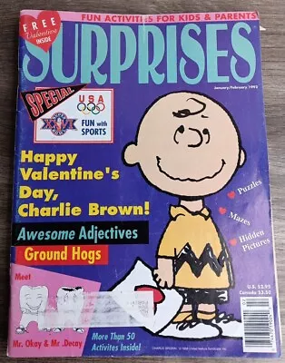 Surprises 1992 Kids Magazines NOS Lisa Frank Charlie Brown Jetsons Muppets... • $29.99