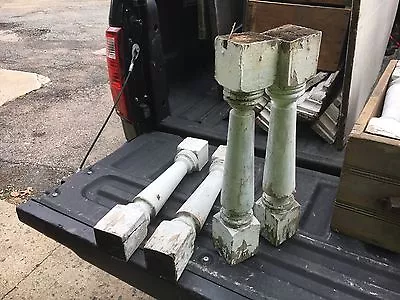 C1900 Victorian Chunky Porch Baluster Spindles Set Of 4 - 18 1/8  X 2 7/8  Sq • $99