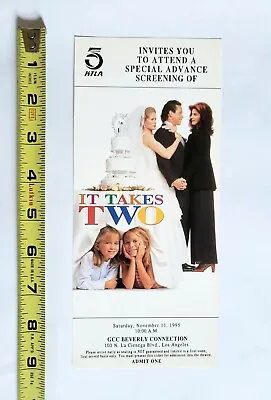 Version #1 - 1995 It Takes Two Movie Screening Ticket Olsen Twins Vintage Promo • £14.46
