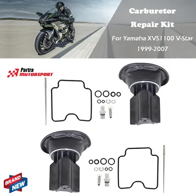 2 Sets Carburetor Repair Kit Diaphragm For Yamaha XVS1100 V-Star 1999-2007 • $12.54